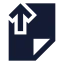 Fileupload icon with solid sharp style