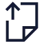 Fileupload icon with stroke sharp style