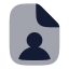 Fileuser icon with bulk rounded style