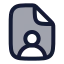 Fileuser icon with duotone rounded style