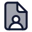 Fileuser icon with duotone standard style