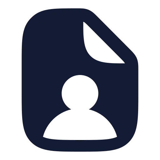 File User Icon in Solid Rounded style