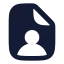 Fileuser icon with solid rounded style