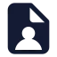 Fileuser icon with solid standard style