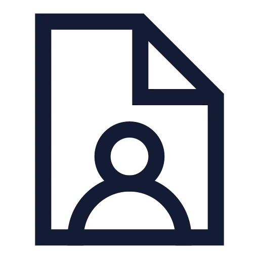 File User Icon in Stroke Sharp style