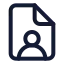 Fileuser icon with stroke standard style