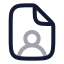 Fileuser icon with twotone rounded style