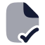 Fileverified icon with bulk rounded style