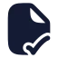 Fileverified icon with solid rounded style