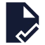 Fileverified icon with solid sharp style