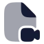 Filevideo icon with bulk rounded style
