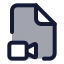 Filevideocamera icon with duotone standard style