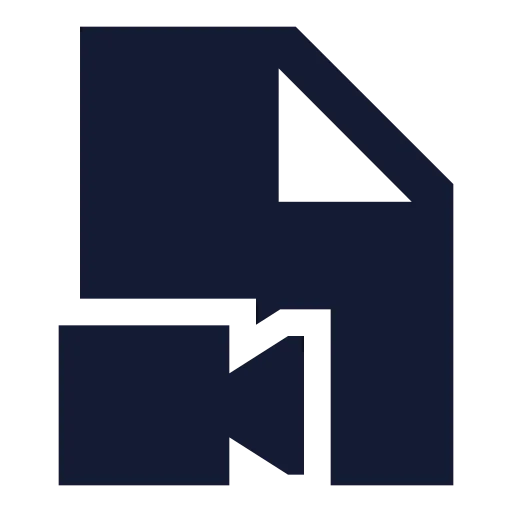 File Video Camera Icon in Solid Sharp style