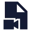 Filevideocamera icon with solid sharp style