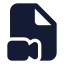 Filevideocamera icon with solid standard style