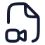 Filevideocamera icon with stroke rounded style