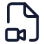 Filevideocamera icon with stroke standard style