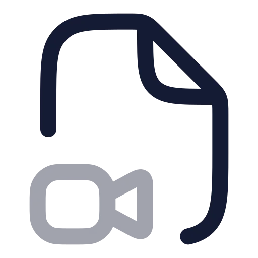 File Video Camera Icon in Twotone Rounded style