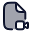 Filevideo icon with duotone rounded style