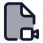 Filevideo icon with duotone standard style