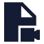 Filevideo icon with solid sharp style