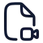 Filevideo icon with stroke rounded style