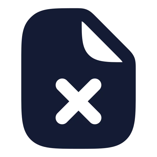 File X Icon in Solid Rounded style
