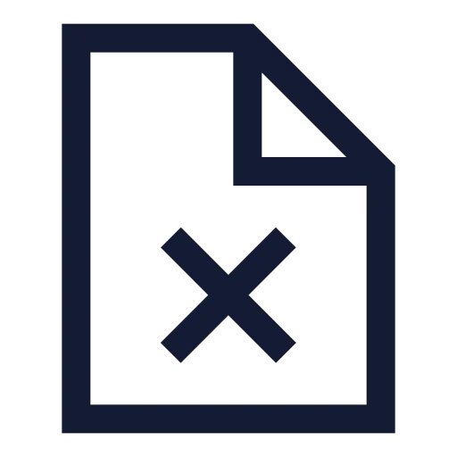 File X Icon in Stroke Sharp style