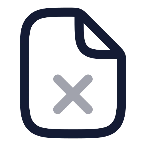 File X Icon in Twotone Rounded style