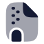 Filezip icon with bulk rounded style