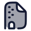 Filezip icon with duotone rounded style