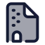 Filezip icon with duotone standard style