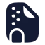 Filezip icon with solid rounded style