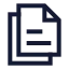 Files icon with stroke sharp style