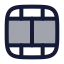 Film icon with duotone rounded style