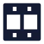 Film icon with solid sharp style