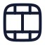 Film icon with stroke rounded style
