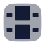 Film icon with bulk rounded style