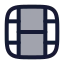 Film icon with duotone rounded style