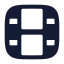 Film icon with solid rounded style
