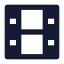 Film icon with solid sharp style