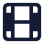 Film icon with solid standard style