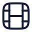 Film icon with stroke rounded style