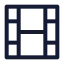 Film icon with stroke sharp style