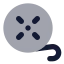 Filmroll icon with bulk rounded style