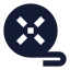 Filmroll icon with solid sharp style