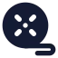 Filmroll icon with solid standard style