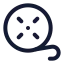 Filmroll icon with stroke rounded style