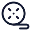 Filmroll icon with stroke standard style