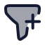 Filteradd icon with duotone rounded style